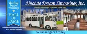 Absolute Dream Limo White Wedding Trolley